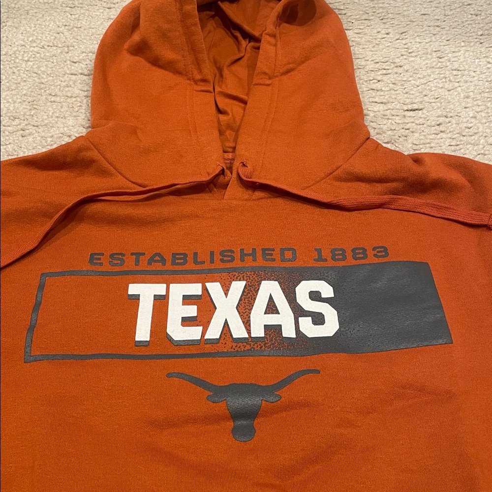 Texas Longhorns Fanatics Iconic Fleece Down The Field Hoodie men size M NWT - Picture 2 of 4